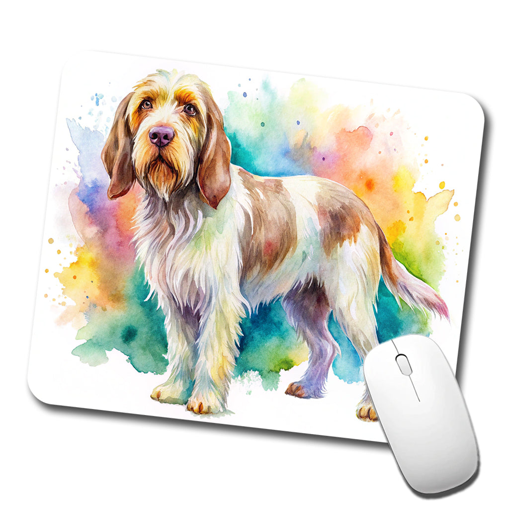 Spinone Italiano Dog Watercolor Style Low Profile Mouse Pad Mat