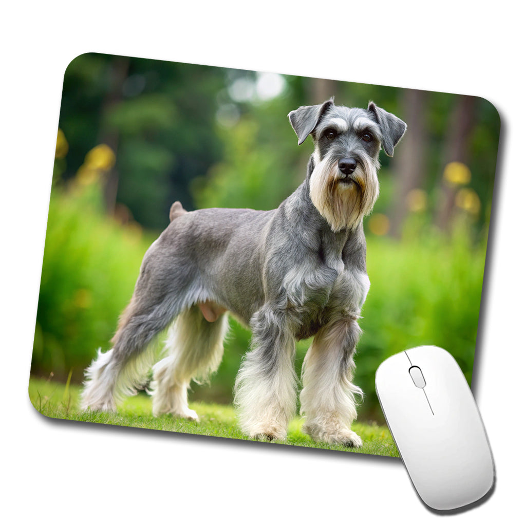 Standard Schnauzer Dog Photo Low Profile Mouse Pad Mat