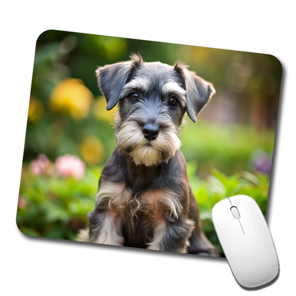 Standard Schnauzer Dog Puppy Photo Low Profile Mouse Pad Mat