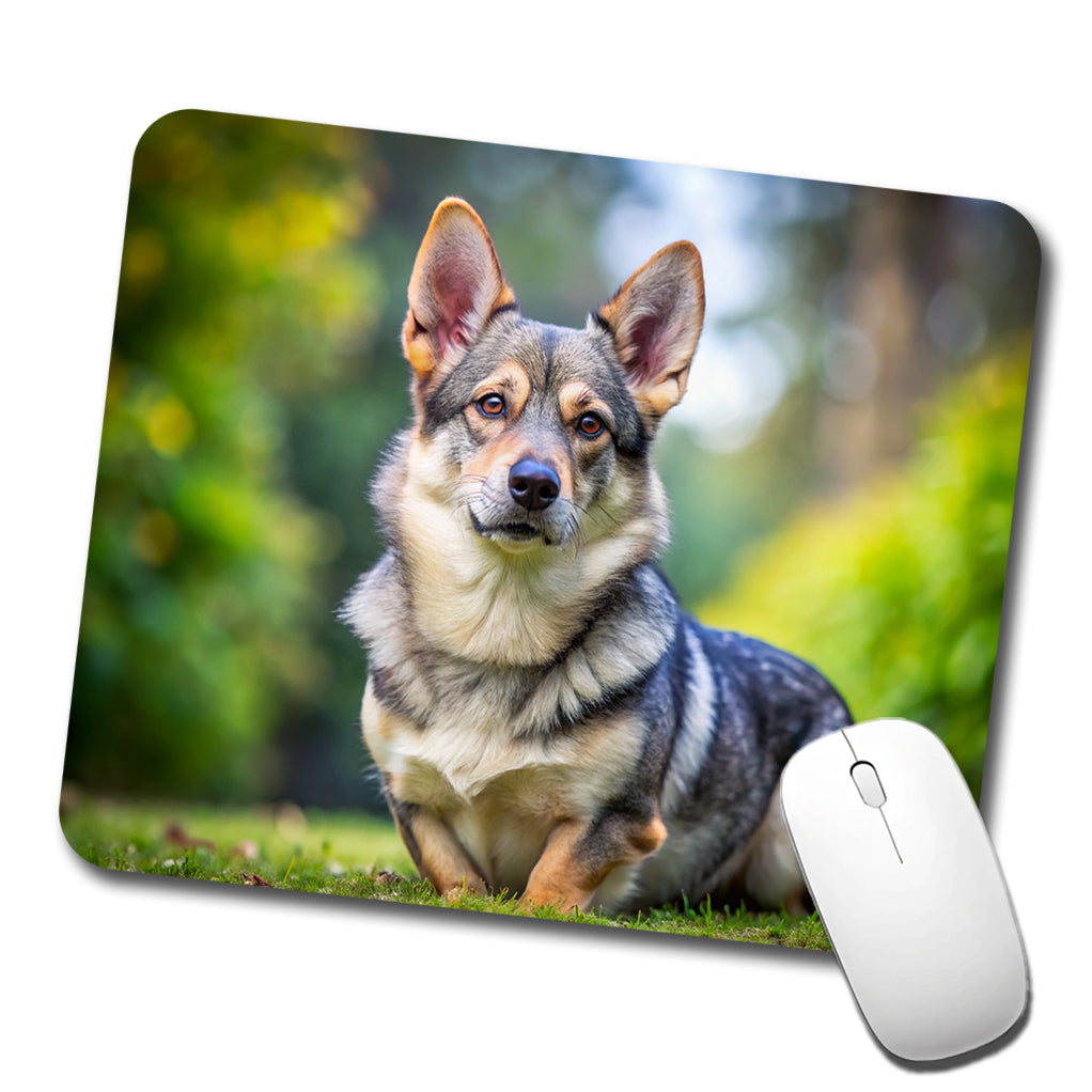 Swedish Vallhund Dog Photo Low Profile Mouse Pad Mat