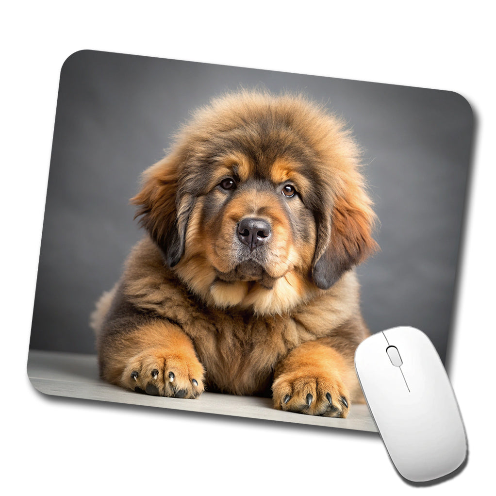 Tibetan Mastiff Dog Puppy Photo Low Profile Mouse Pad Mat