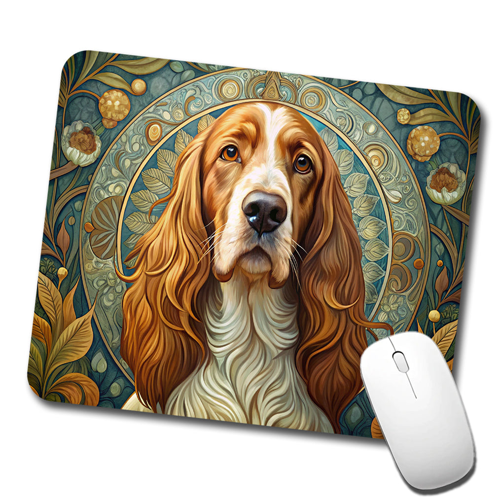 Welsh Springer Spaniel Dog Art Nouveau Low Profile Mouse Pad Mat