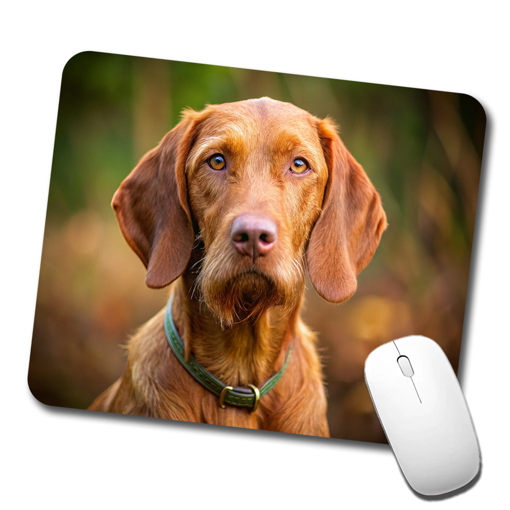 Wirehaired Vizsla Dog Photo Low Profile Mouse Pad Mat