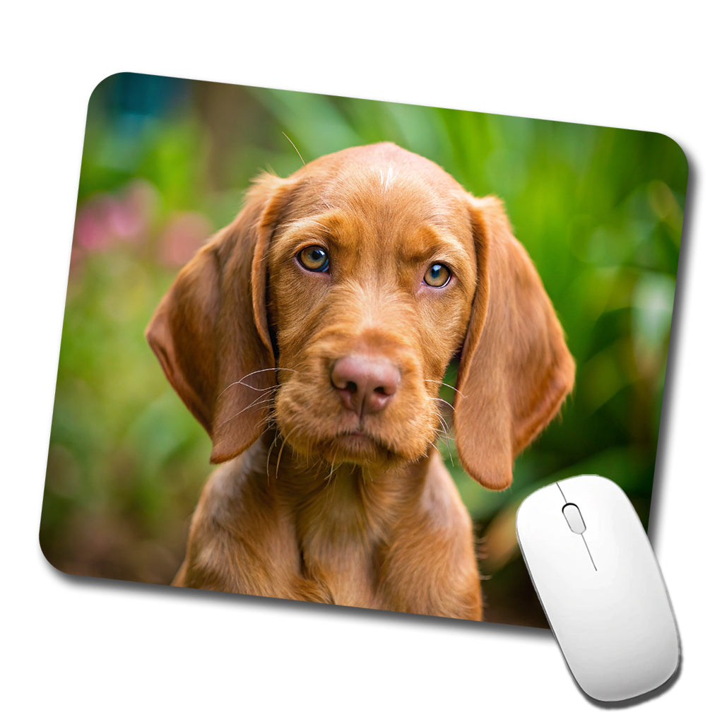 Wirehaired Vizsla Dog Puppy Photo Low Profile Mouse Pad Mat