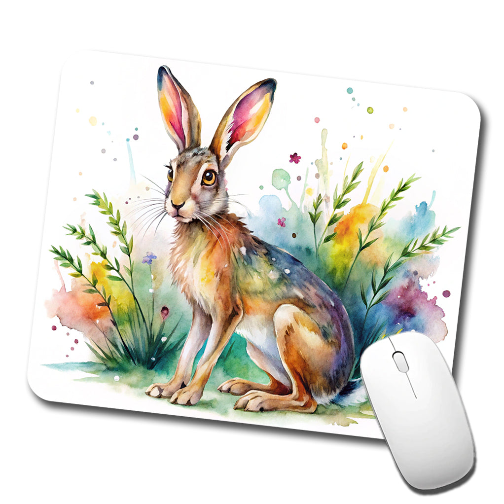 Jackrabbit Watercolor Low Profile Mouse Pad Mat
