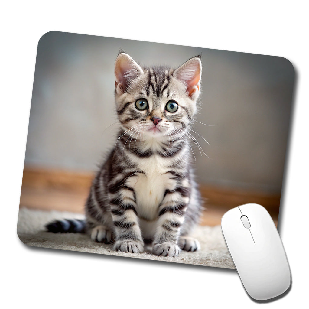 American Shorthair Cat Kitten Photo Low Profile Mouse Pad Mat
