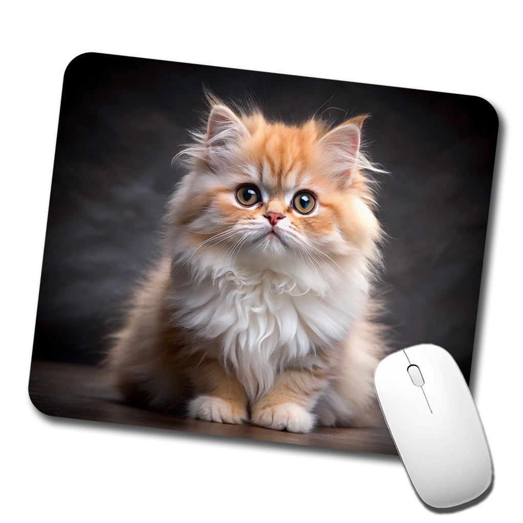 Classic Persian Cat Kitten Photo Low Profile Mouse Pad Mat