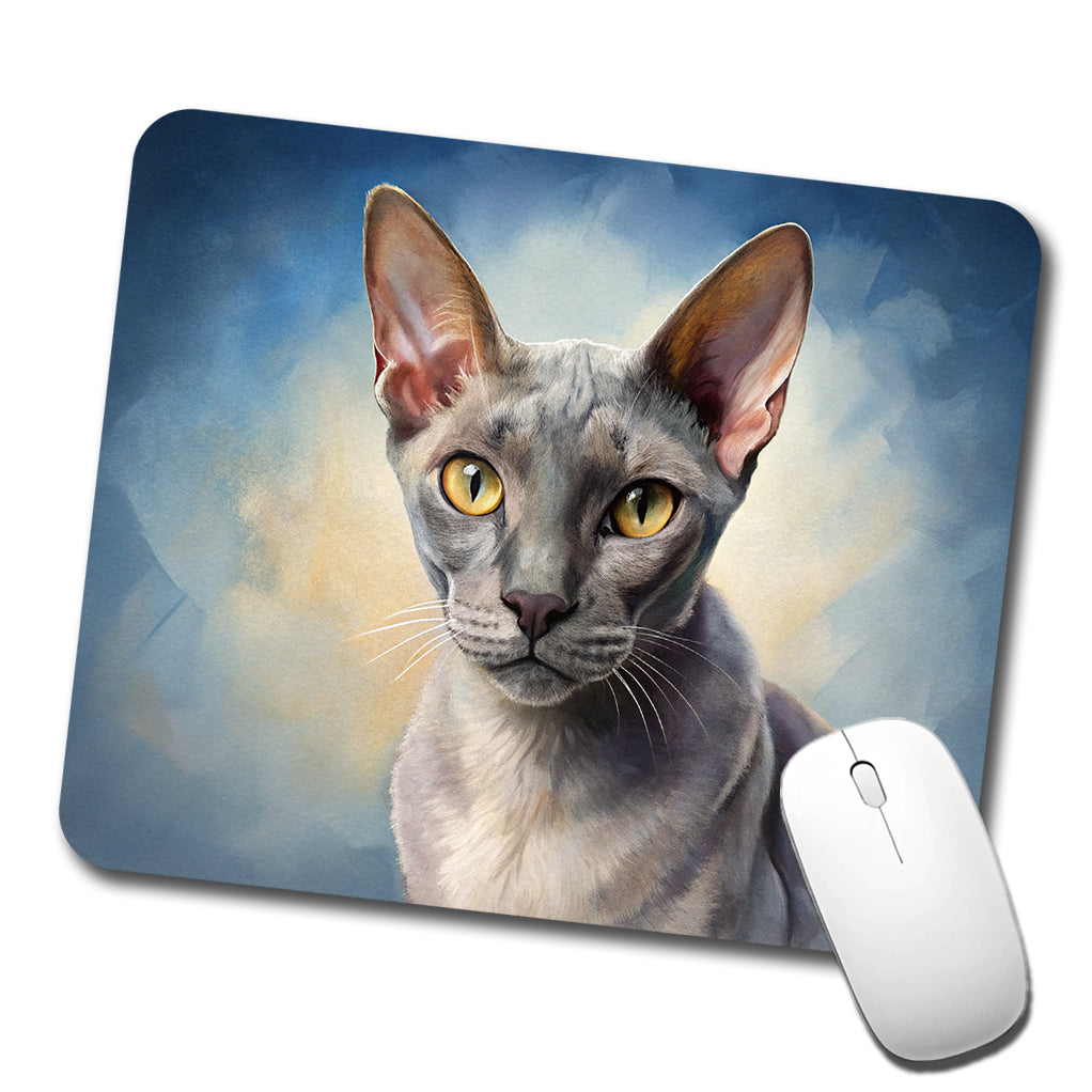 Korat Cat Illustration Low Profile Mouse Pad Mat