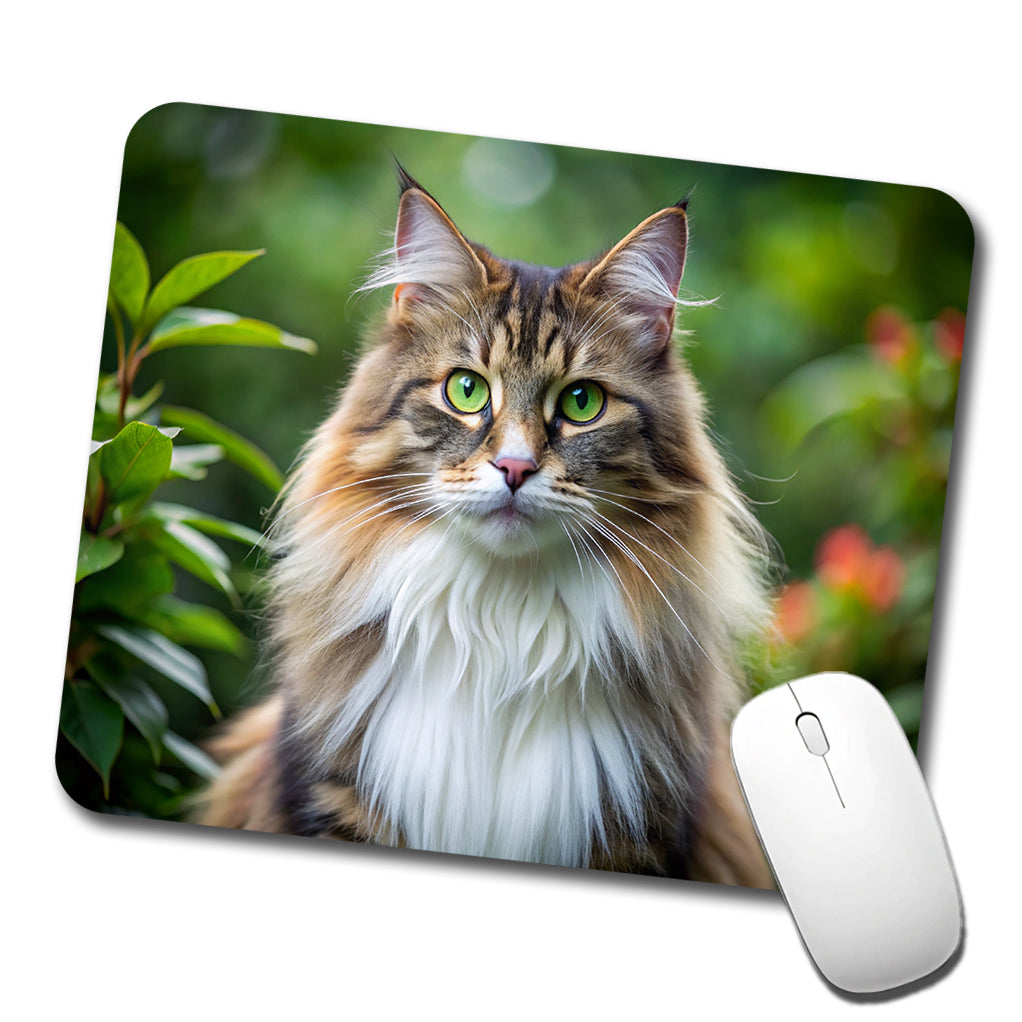 Norwegian Forest Cat Photo Low Profile Mouse Pad Mat