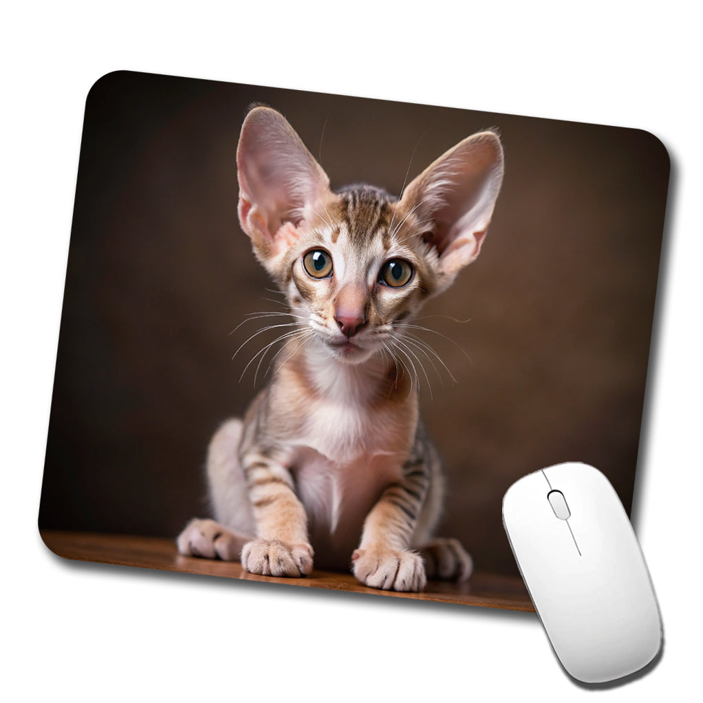 Oriental Shorthair Cat Kitten Photo Low Profile Mouse Pad Mat