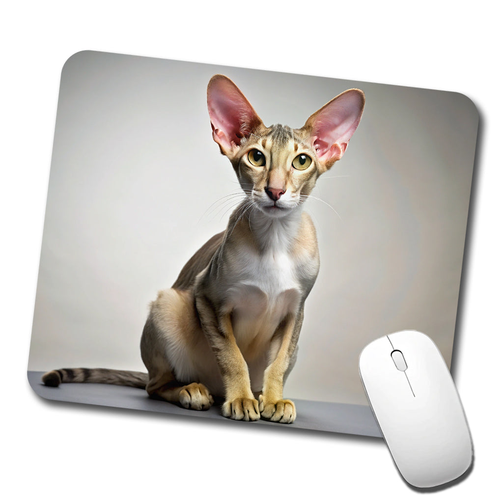 Oriental Shorthair Cat Photo Low Profile Mouse Pad Mat