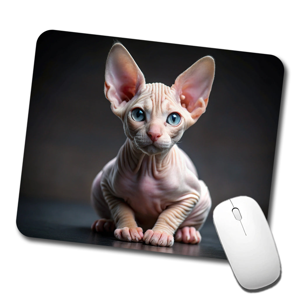 Sphynx Cat Kitten Photo Low Profile Mouse Pad Mat