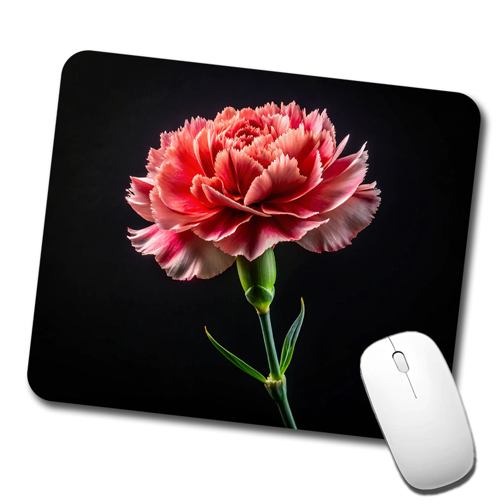 Carnation Flower Photo Low Profile Mouse Pad Mat