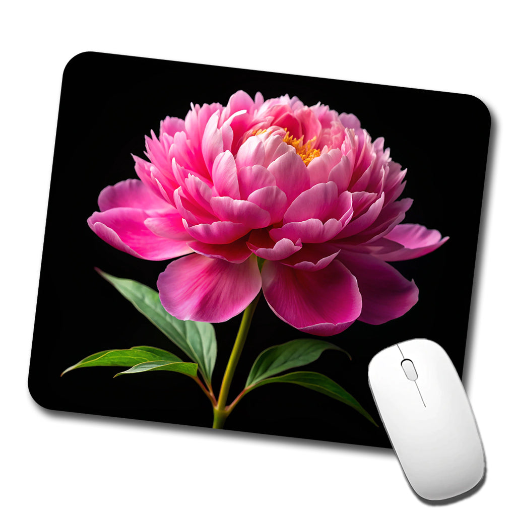 Peony Flower Photo Low Profile Mouse Pad Mat