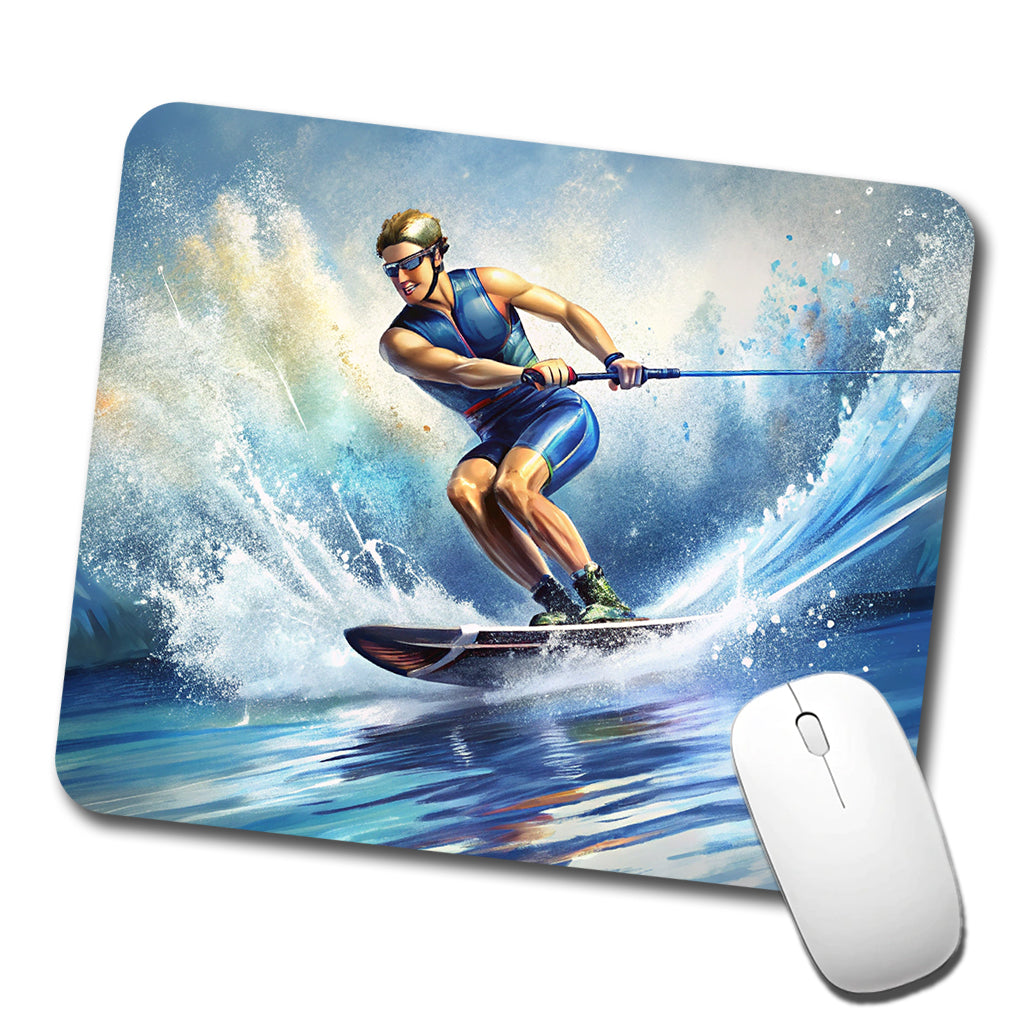 Water Ski Skiing Low Profile Mouse Pad Mat