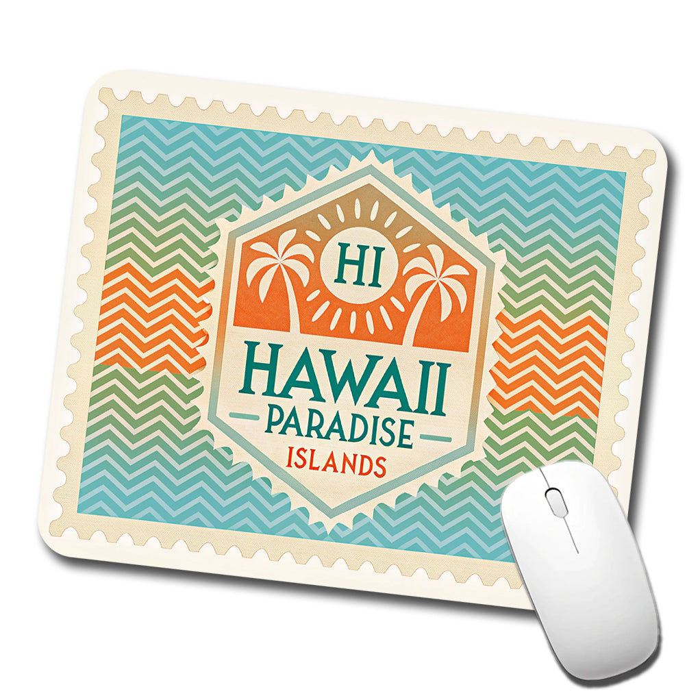 Hawaii HI Paradise Islands State Travel Vacation Stamp Low Profile Mouse Pad Mat