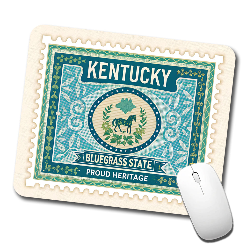 Kentucky KY Bluegrass State Travel Vacation Stamp Low Profile Mouse Pad Mat