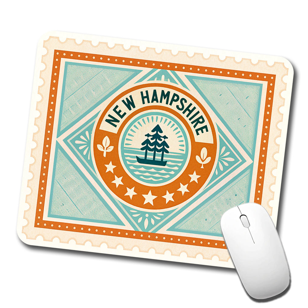 New Hampshire NH State Travel Vacation Stamp Low Profile Mouse Pad Mat