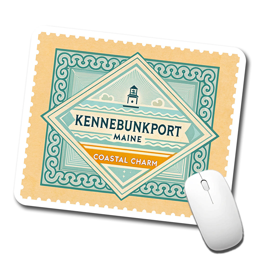 Kennebunkport ME Maine Travel Vacation Stamp Low Profile Mouse Pad Mat