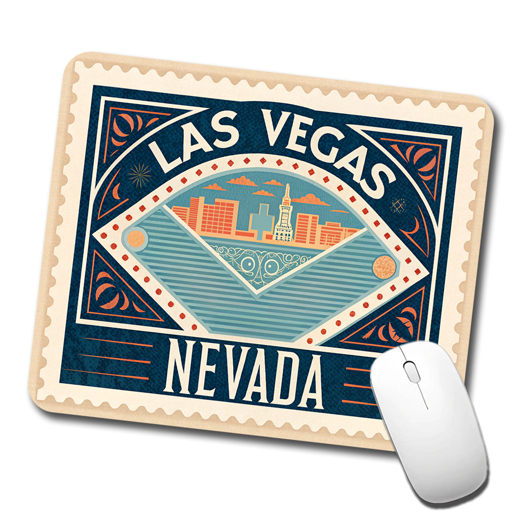 Las Vegas NV Nevada Travel Vacation Stamp Low Profile Mouse Pad Mat