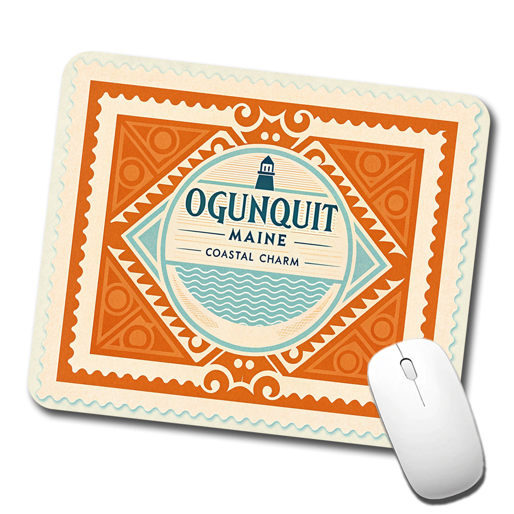Ogunquit ME Maine Travel Vacation Stamp Low Profile Mouse Pad Mat