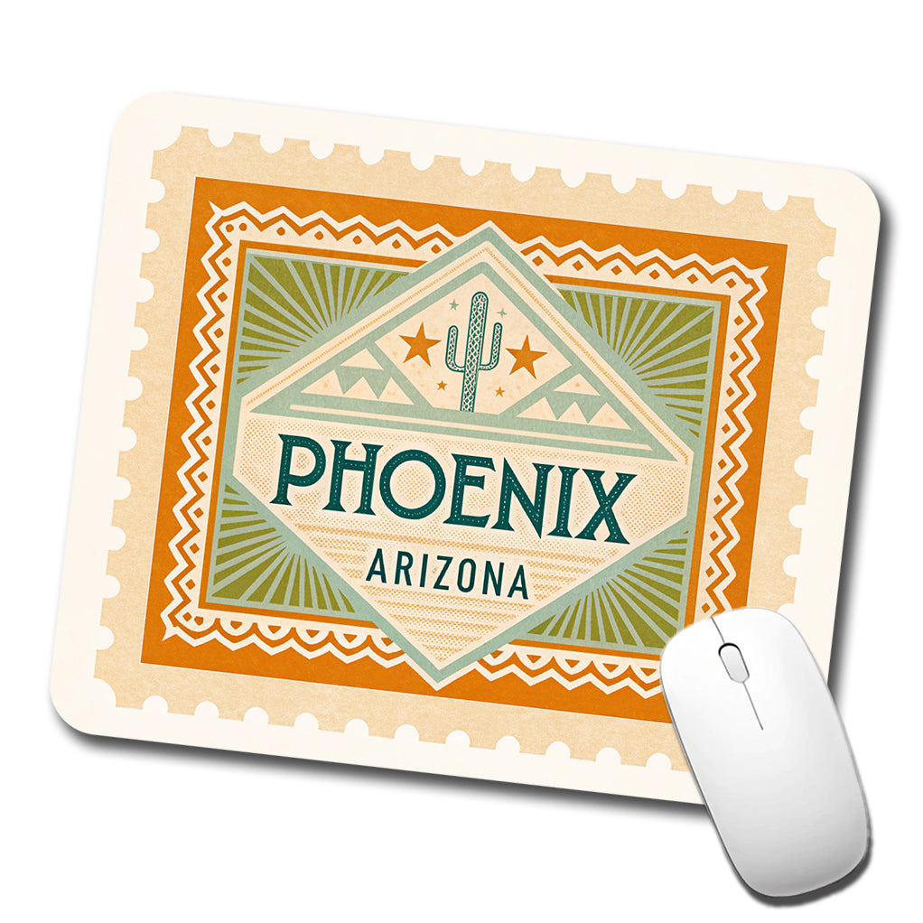 Phoenix AZ Arizona Travel Vacation Stamp Low Profile Mouse Pad Mat