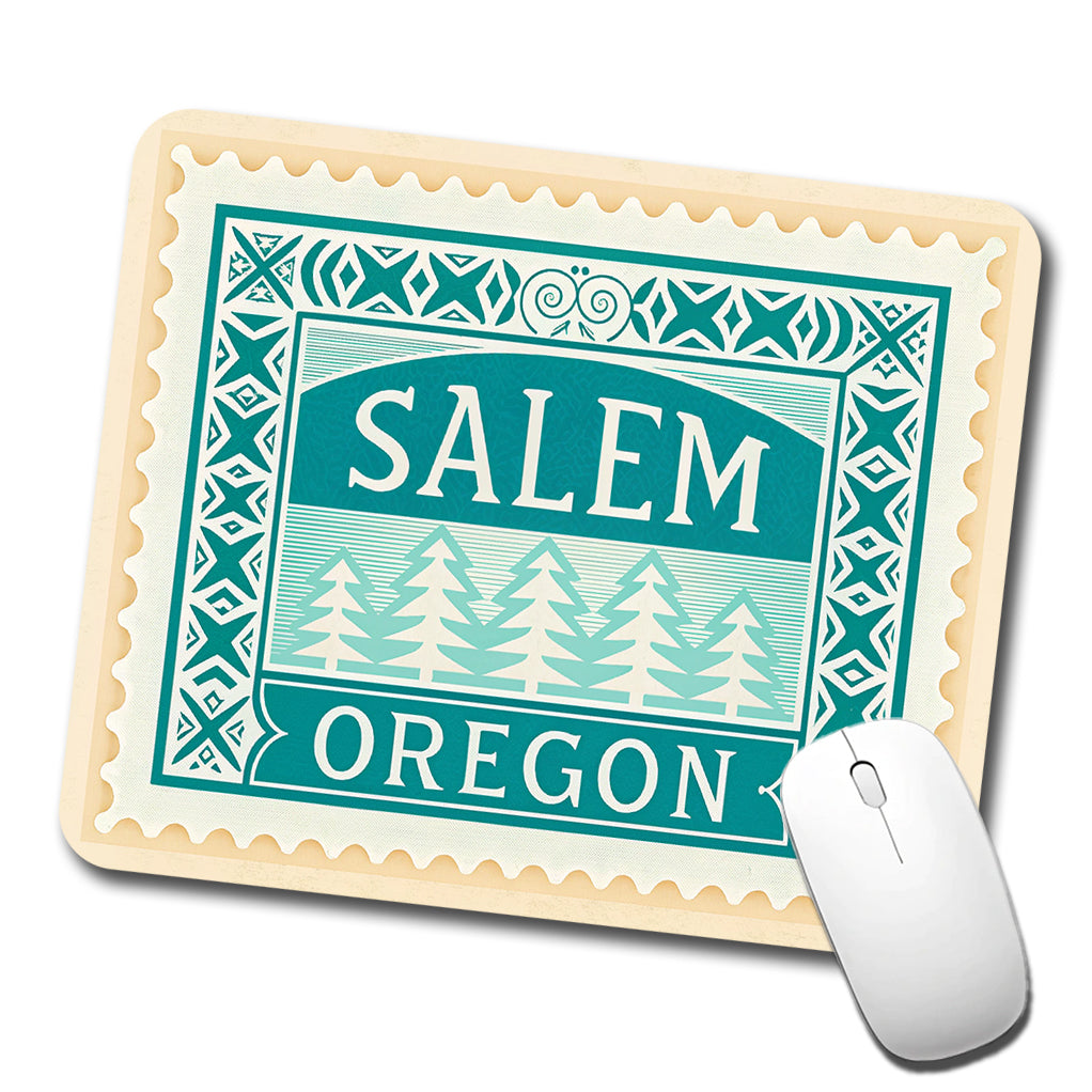 Salem OR Oregon Travel Vacation Stamp Low Profile Mouse Pad Mat