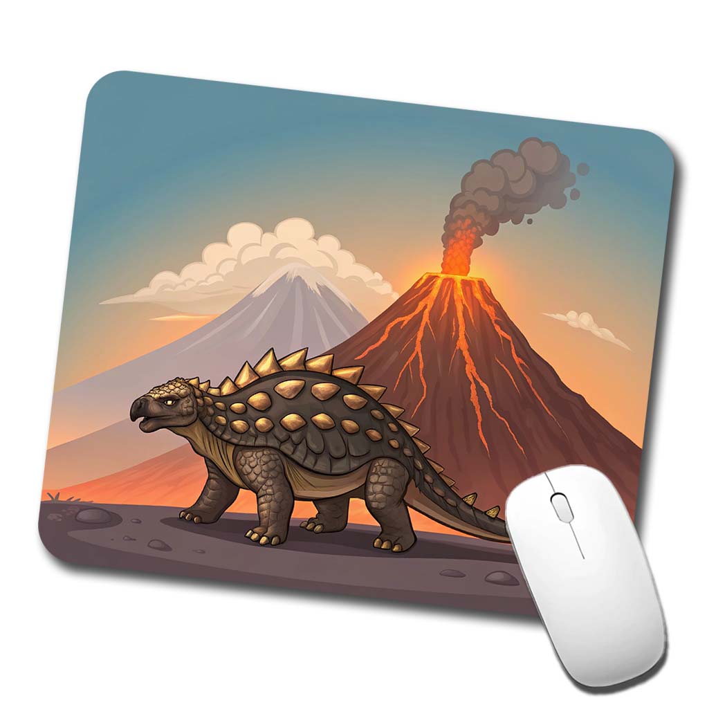 Ankylosaurus Volcanos Dinosaur Low Profile Mouse Pad Mat
