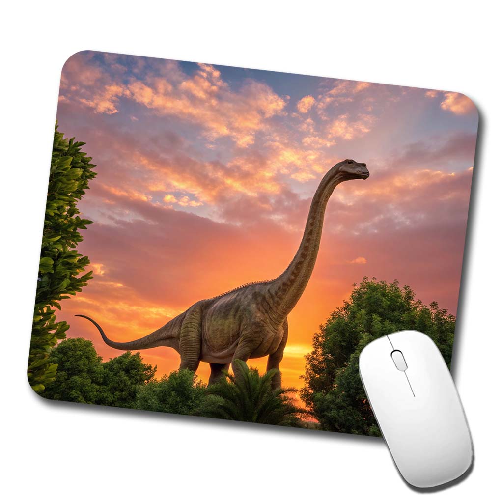 Apatosaurus Sunset Dinosaur Low Profile Mouse Pad Mat