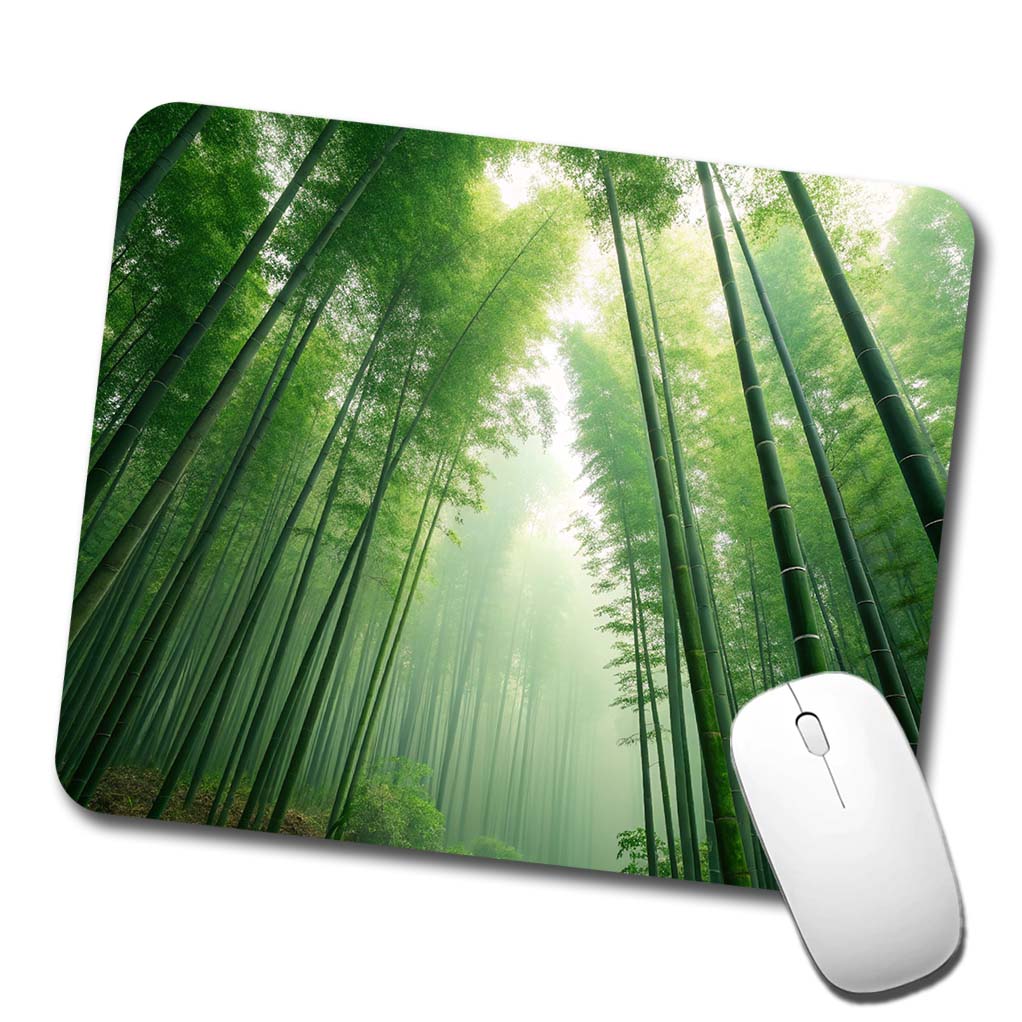 Bamboo Grove Forest Beautiful Low Profile Mouse Pad Mat