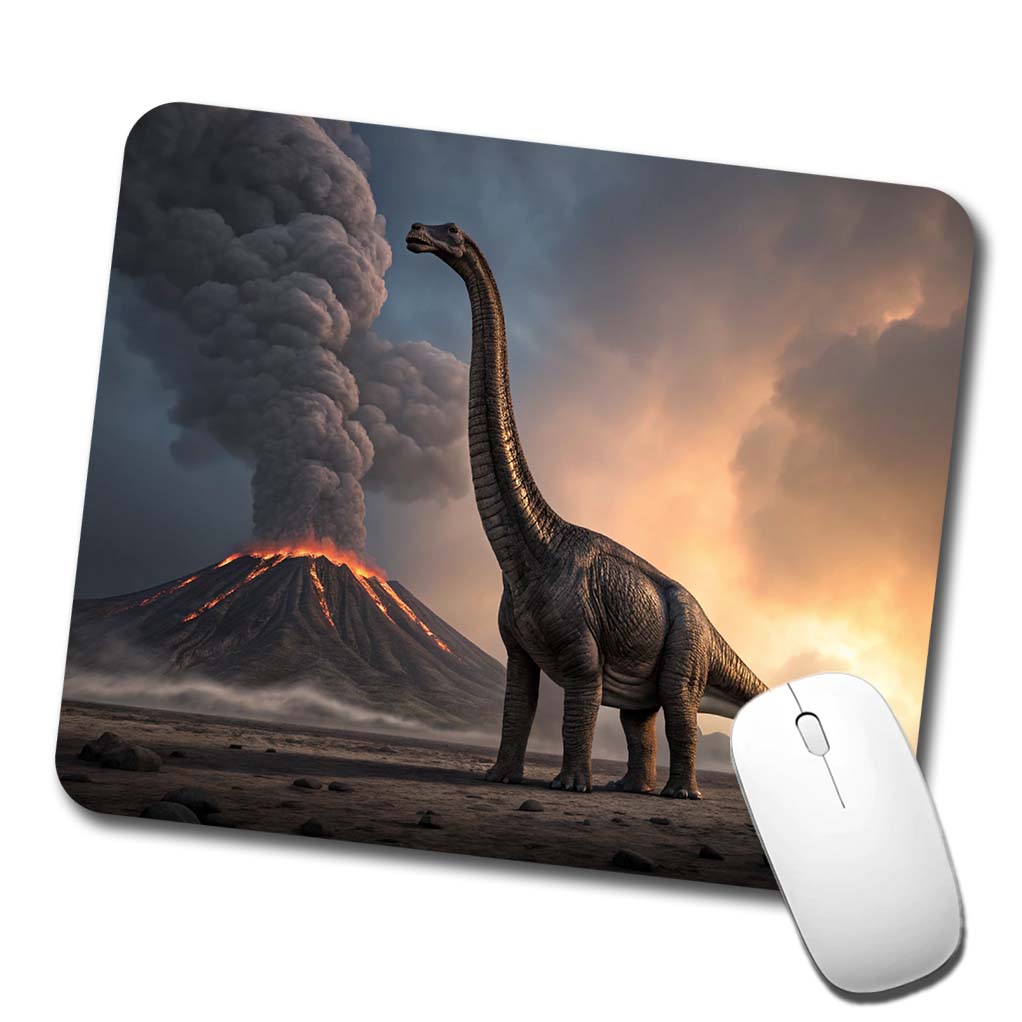 Brachiosaurus Volcano Stark Dinosaur Low Profile Mouse Pad Mat