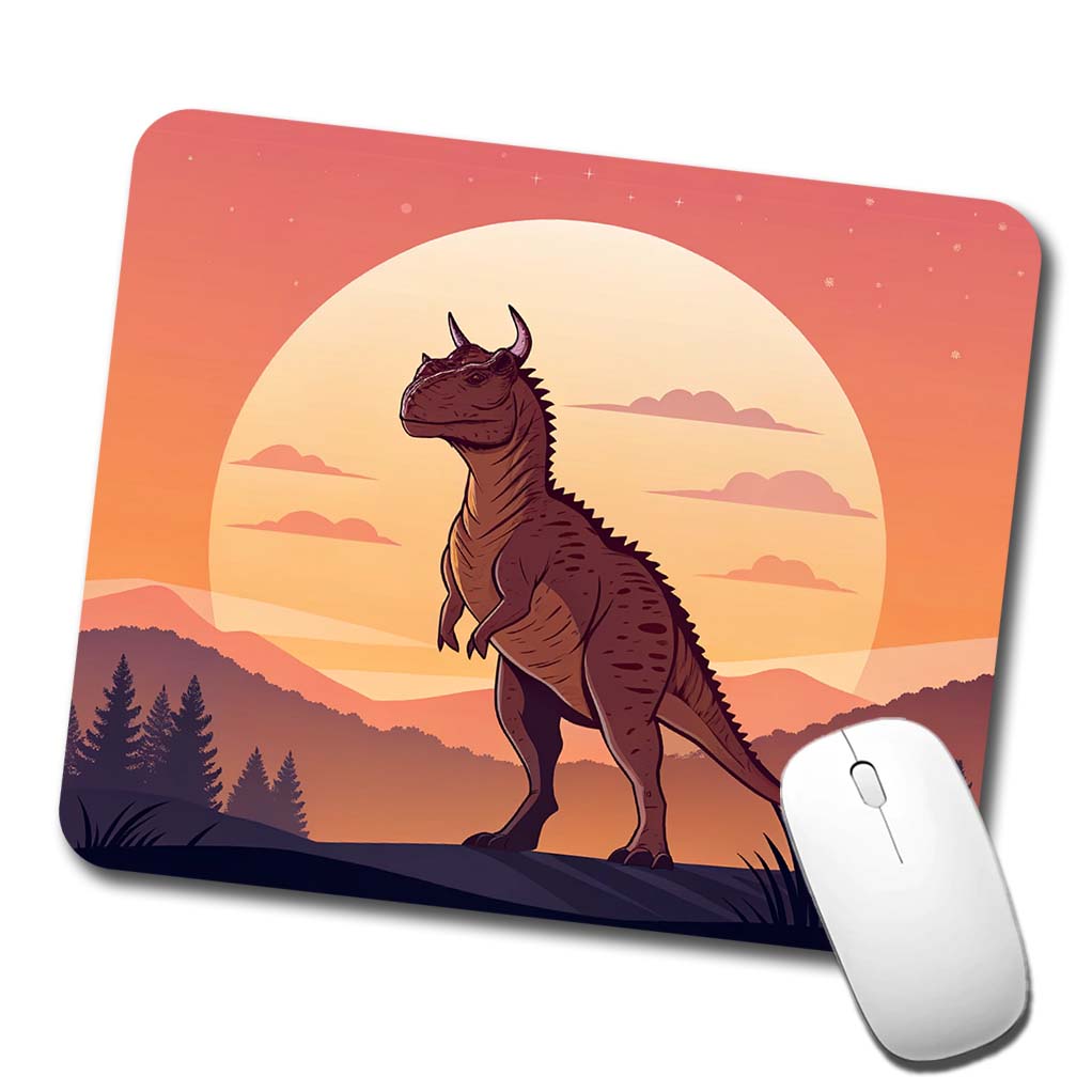 Carnotaurus Sunset Dinosaur Low Profile Mouse Pad Mat