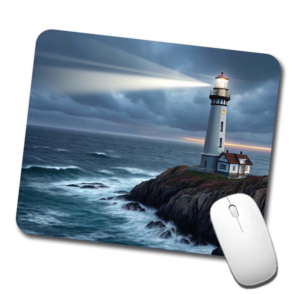 Coastal Lighthouse Rugged Low Profile Mouse Pad Mat