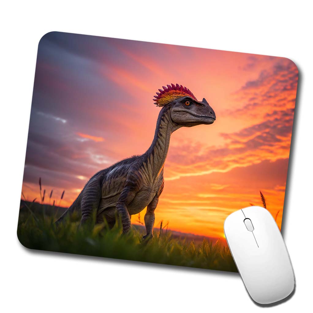 Dilophosaurus Sunset Dinosaur Low Profile Mouse Pad Mat