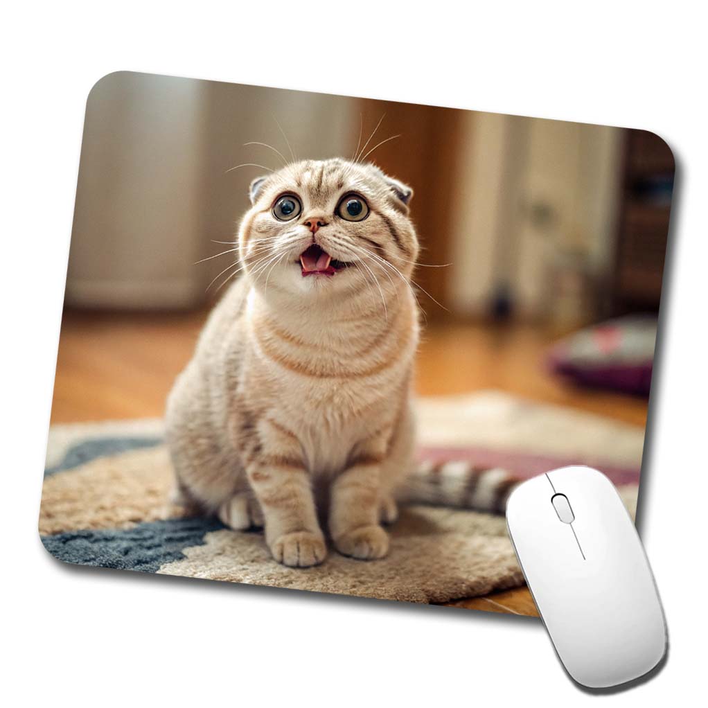 Dopey Cat Silly Low Profile Mouse Pad Mat