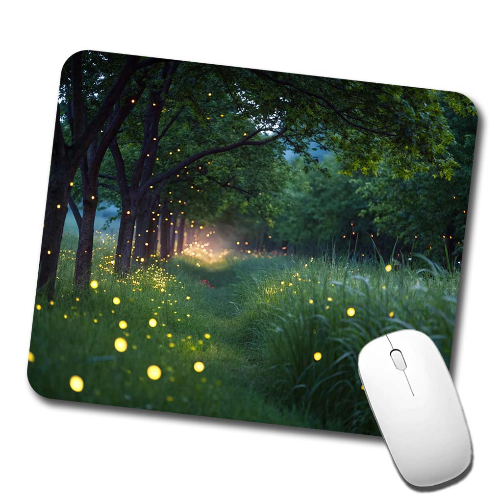 Fireflies In Nature Low Profile Mouse Pad Mat