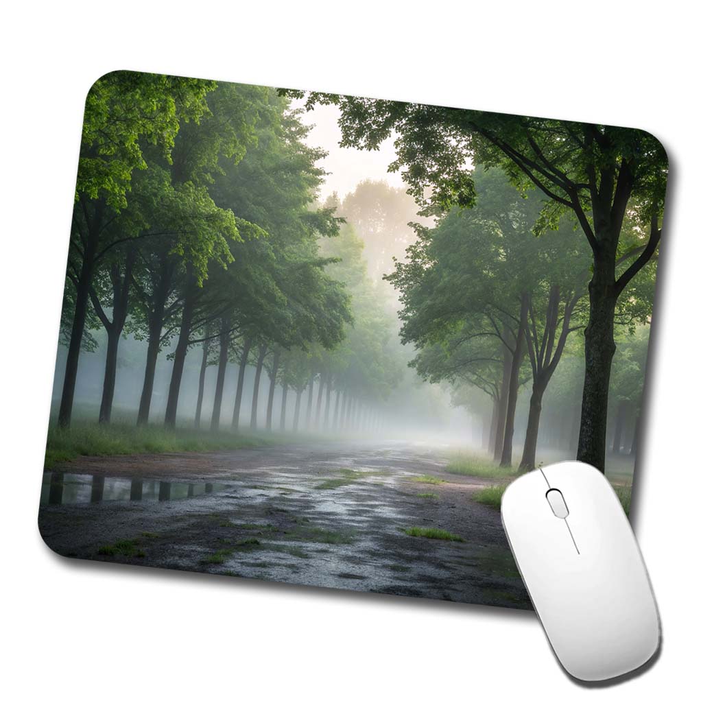Forest Misty Morning Low Profile Mouse Pad Mat