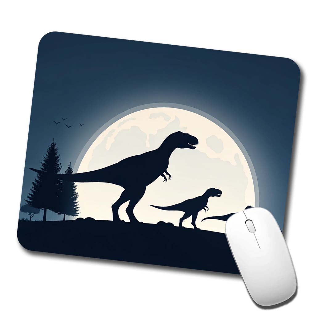 Giganotosaurus Silhouettes Walking Dinosaurs Low Profile Mouse Pad Mat
