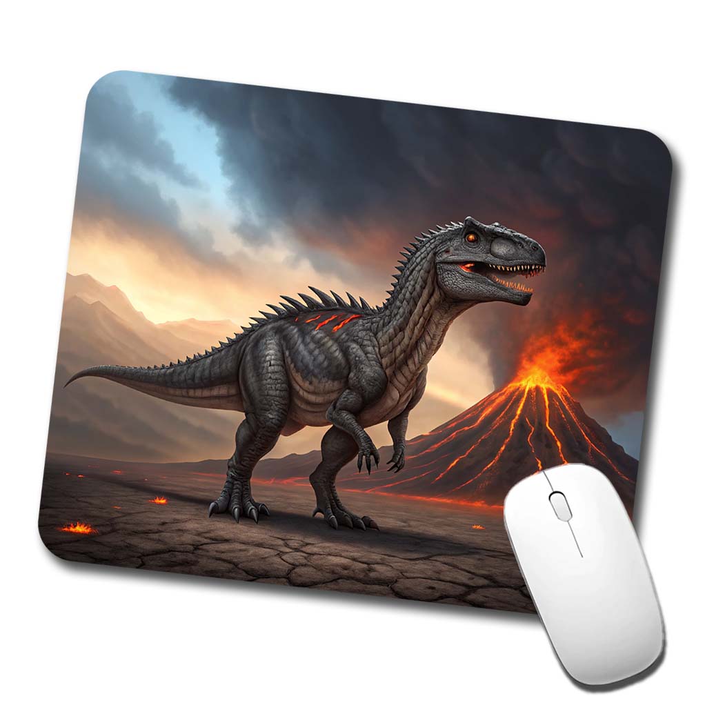 Giganotosaurus Volcano Lava Dinosaur Low Profile Mouse Pad Mat