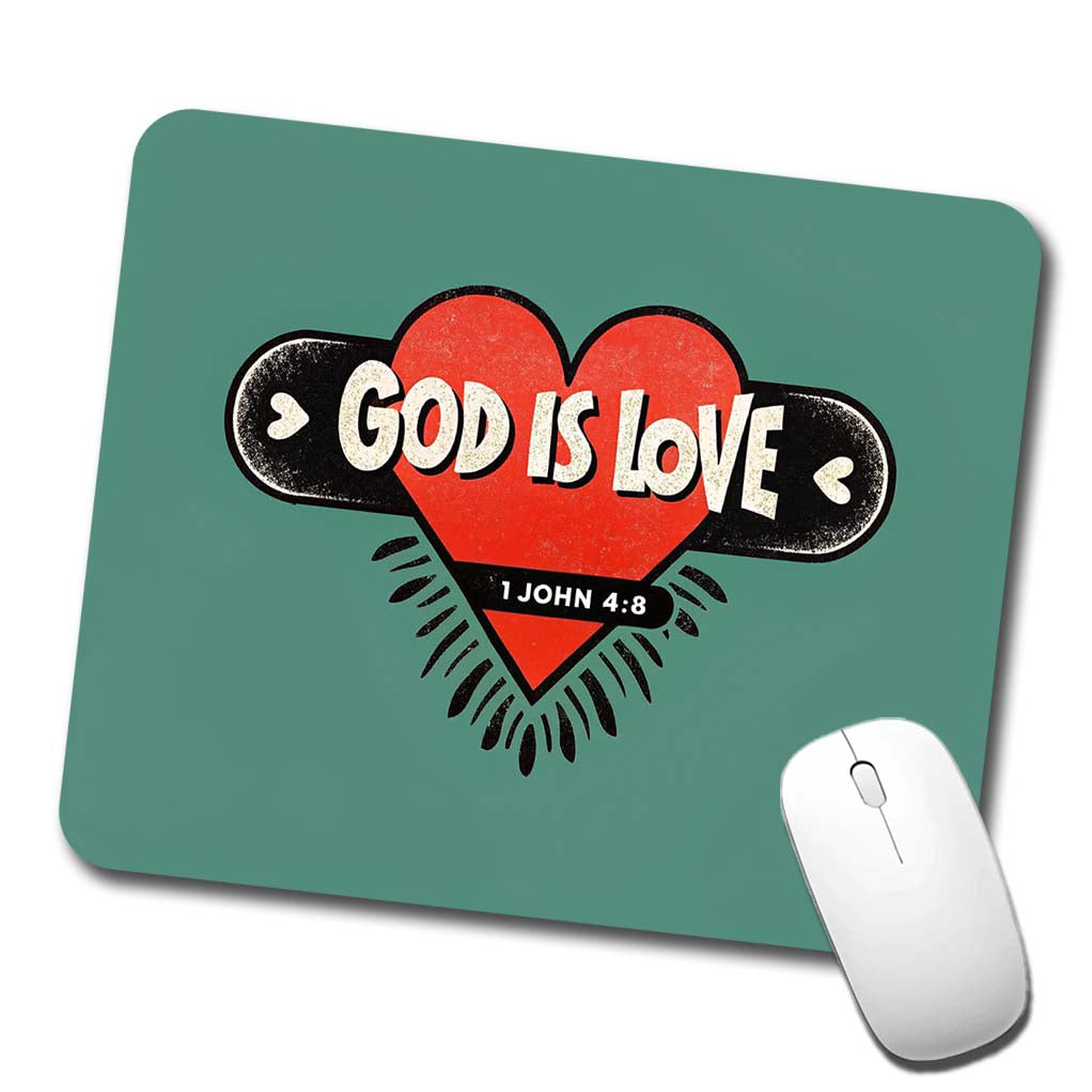 God Is Love Bible Verse Christian Low Profile Mouse Pad Mat