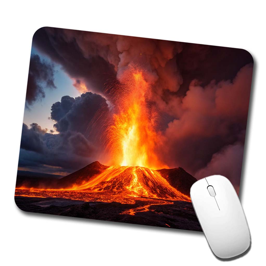 Kilauea Volcano Erupting Lava Hawaii Low Profile Mouse Pad Mat