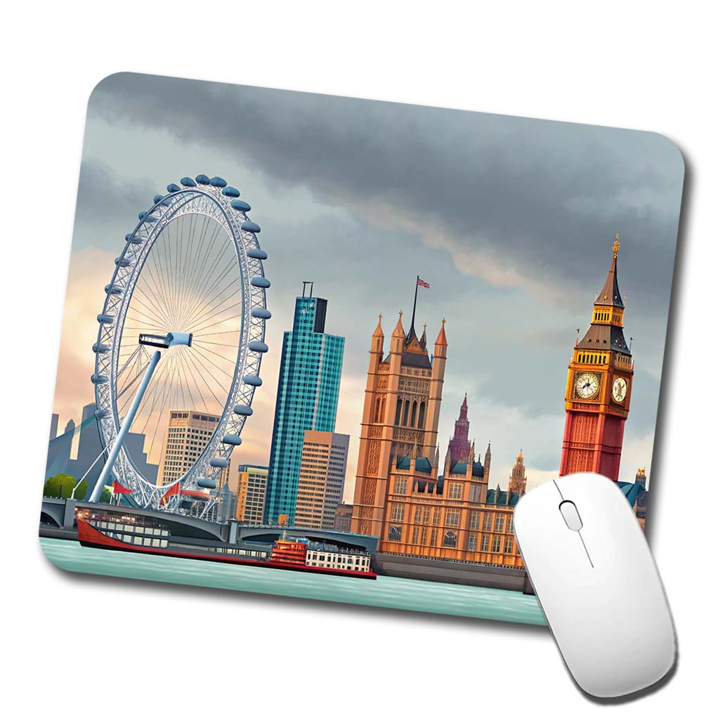 London England Big Ben Low Profile Mouse Pad Mat