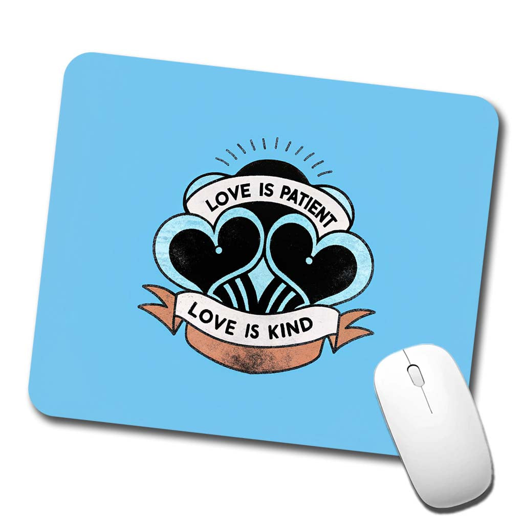 Love Is Patient Love Is Kind Bible Verse Low Profile Mouse Pad Mat