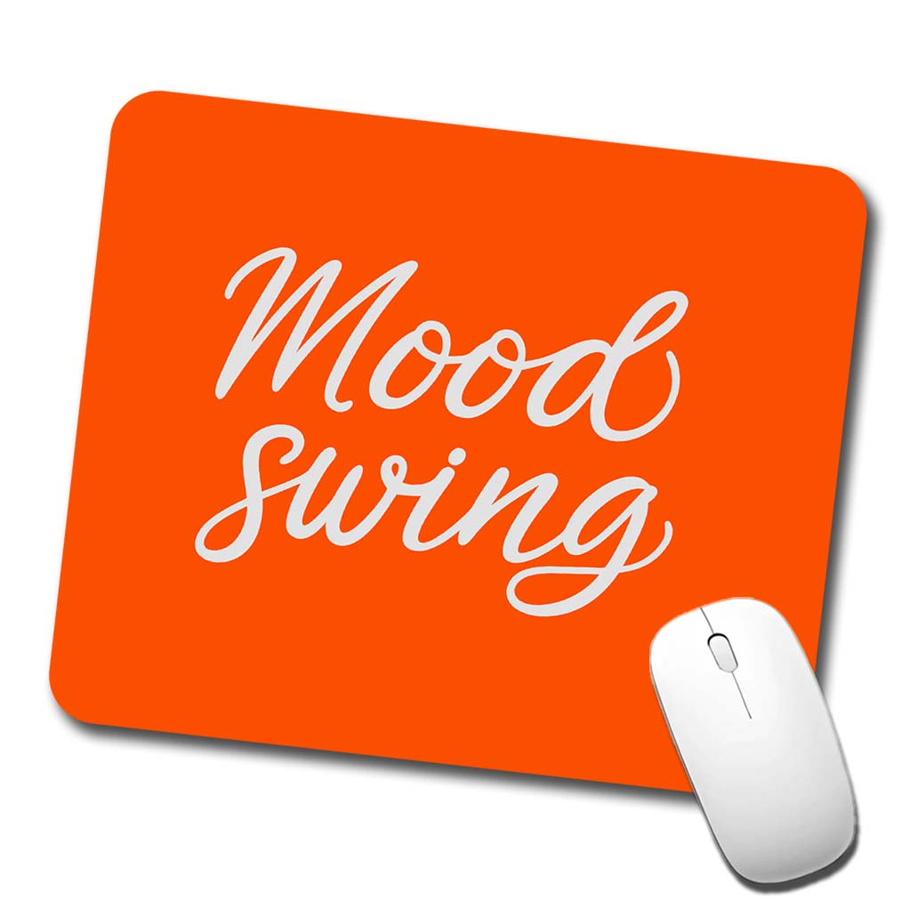 Mood Swing Orange Background Low Profile Mouse Pad Mat