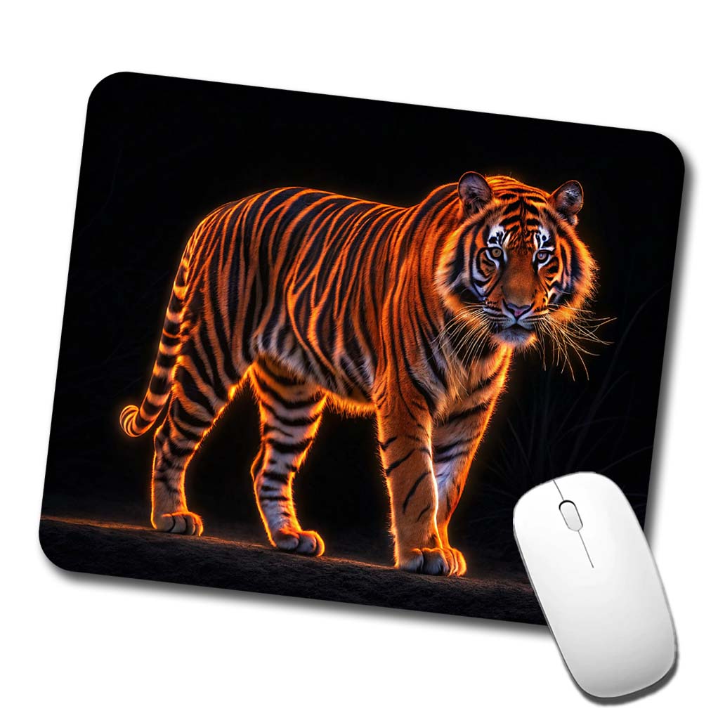 Neon Tiger Orange Low Profile Mouse Pad Mat