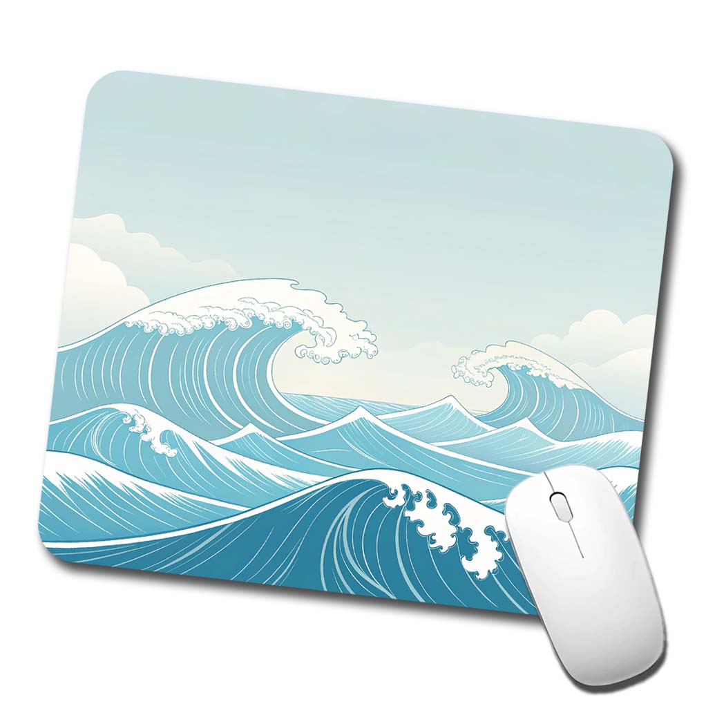 Ocean Waves High Surf Low Profile Mouse Pad Mat