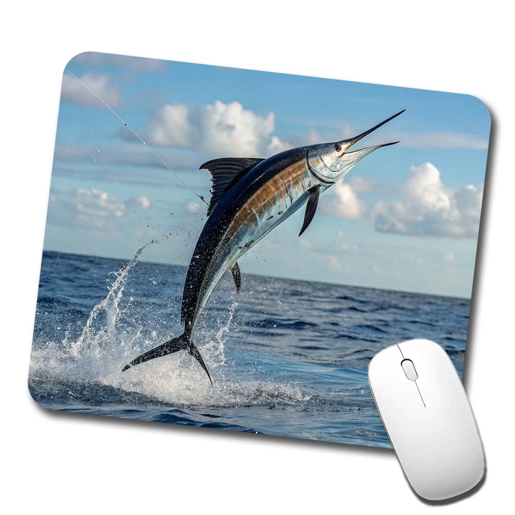 Sailfish Jumping Sea Fishing Low Profile Mouse Pad Mat