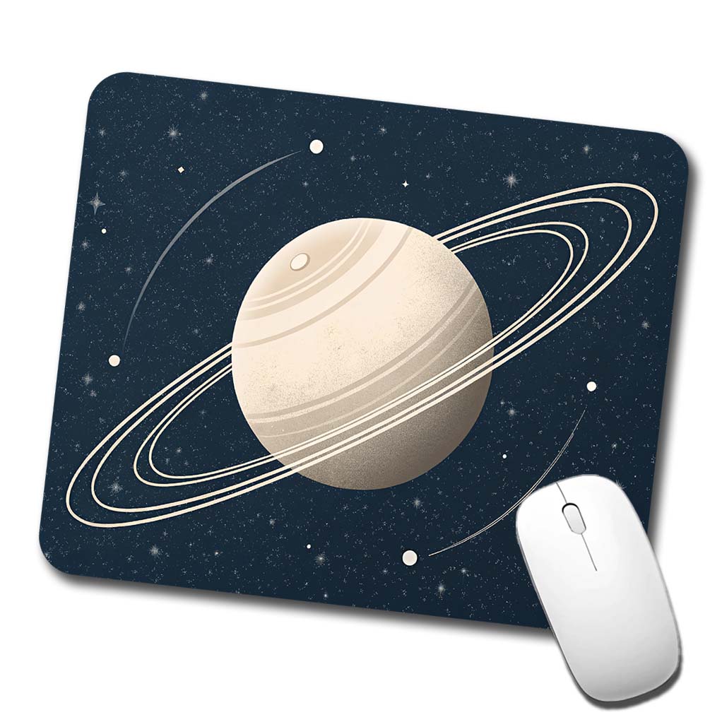 Saturn Planet Rings Space Low Profile Mouse Pad Mat