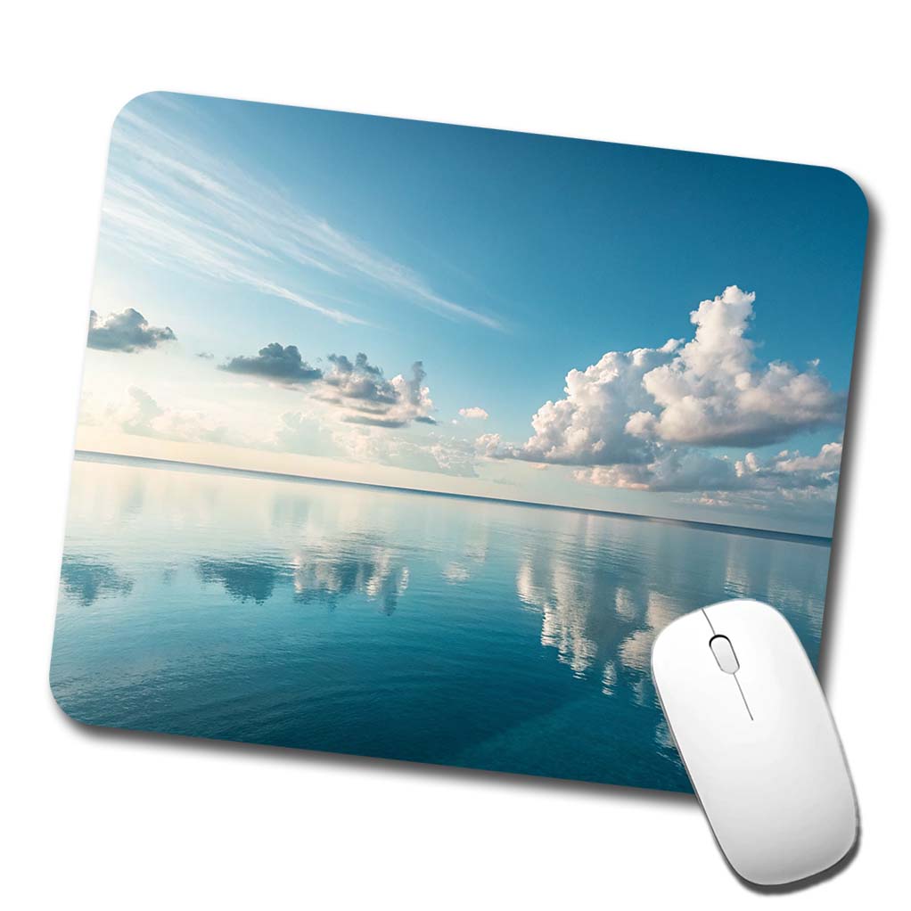 Sea And Sky Ocean Clouds Low Profile Mouse Pad Mat