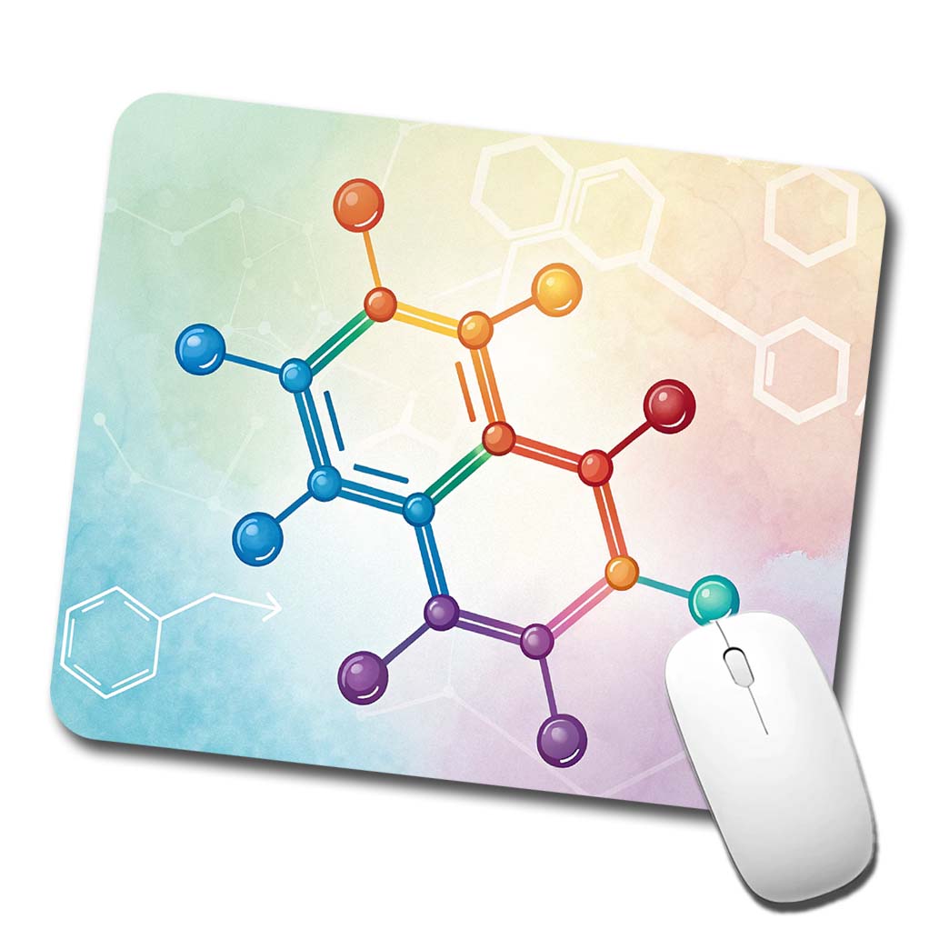 Serotonin Molecule Science Scientific Low Profile Mouse Pad Mat